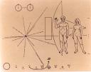 Pioneer space probe message plaque image