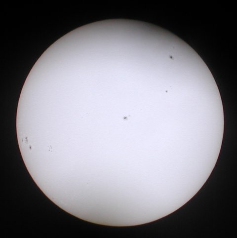 picture, Sun spots observation. A lot of activity on that day.