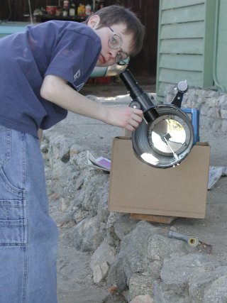 Picture of testing for primary mirror positioning.