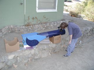 Picture of testing for primary mirror positioning.